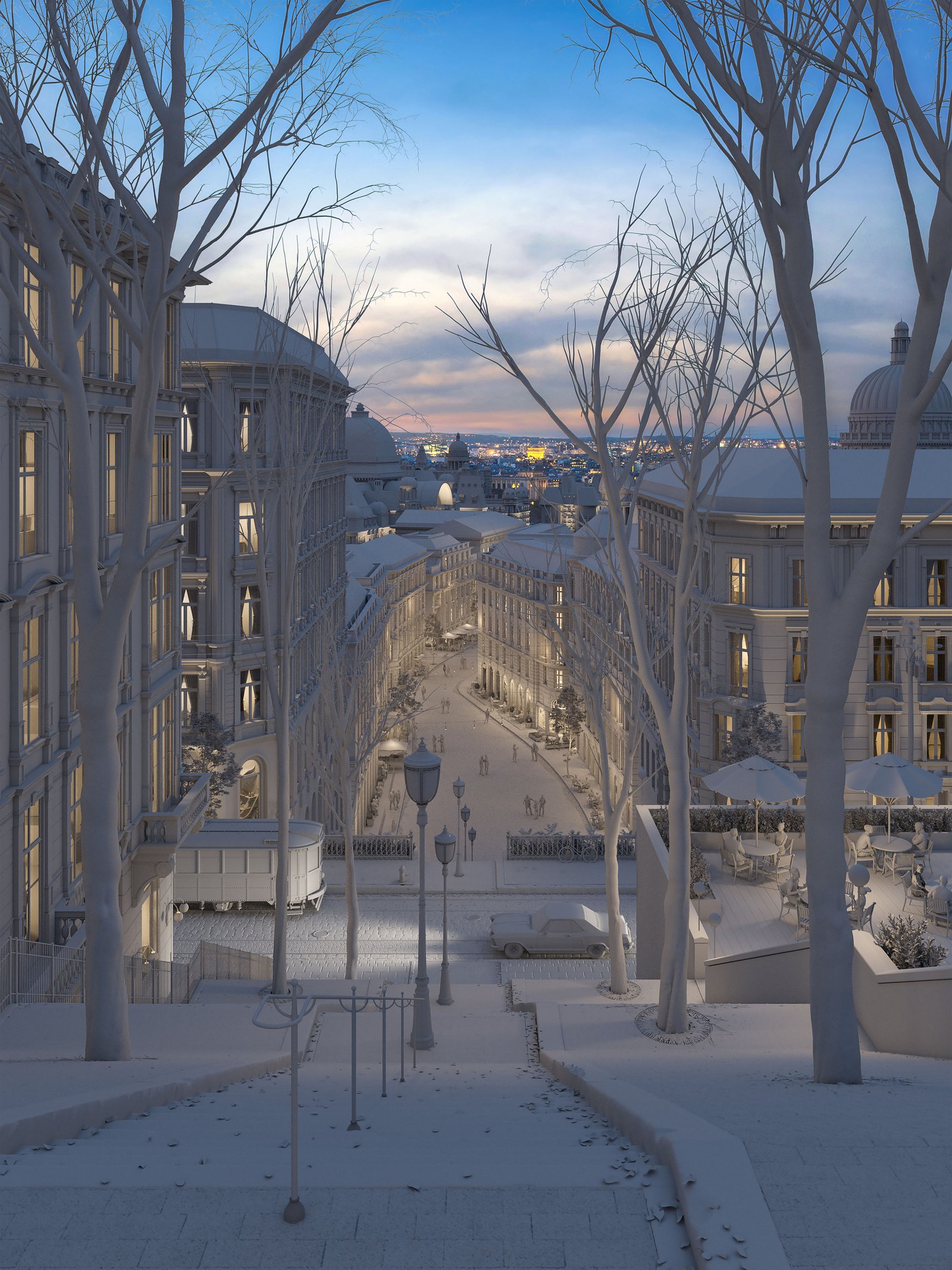 Montmartre architectural visualization by ARTMOUNT