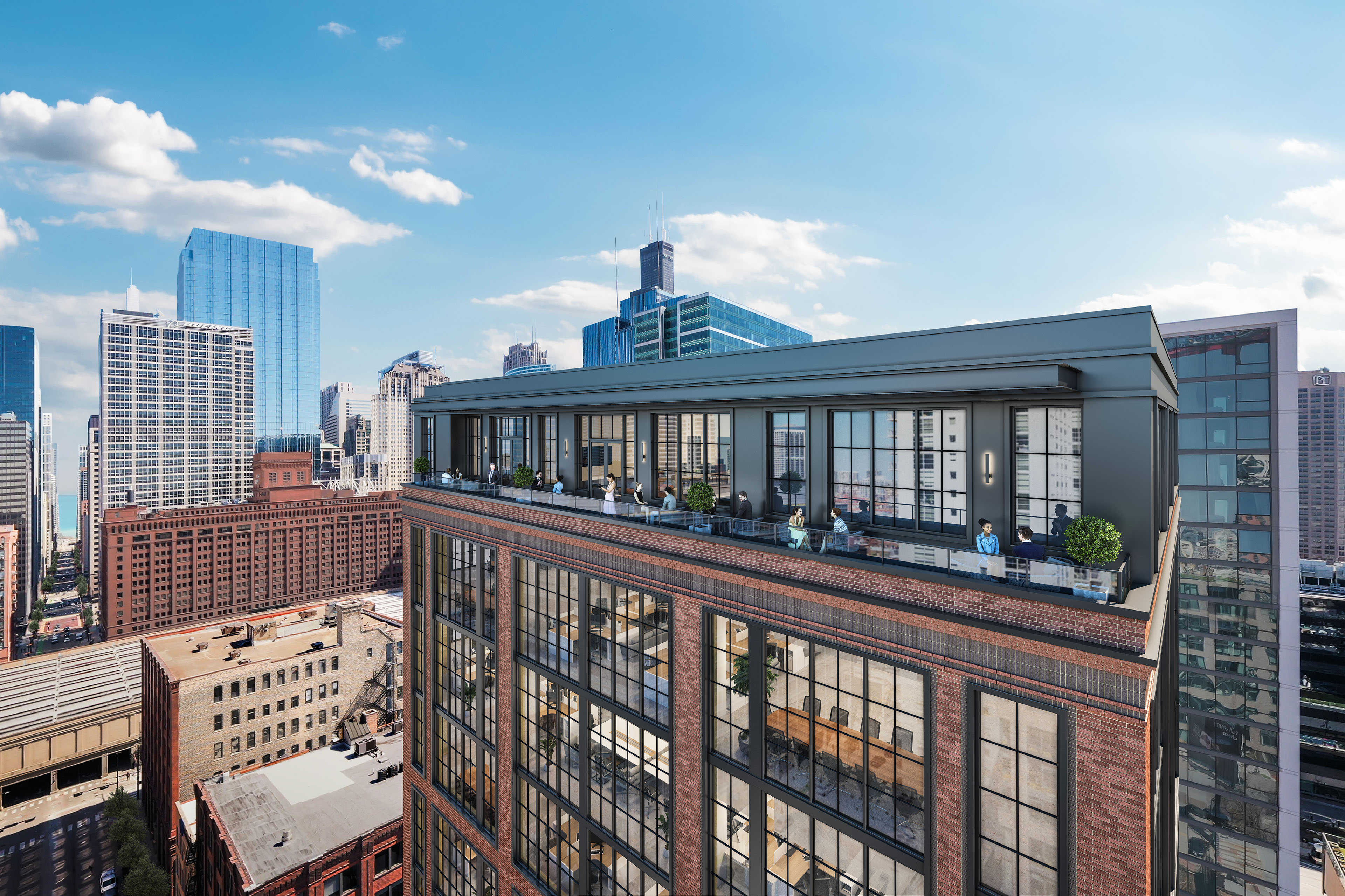 609 W. Randolph rooftop terrace overlooking Chicago