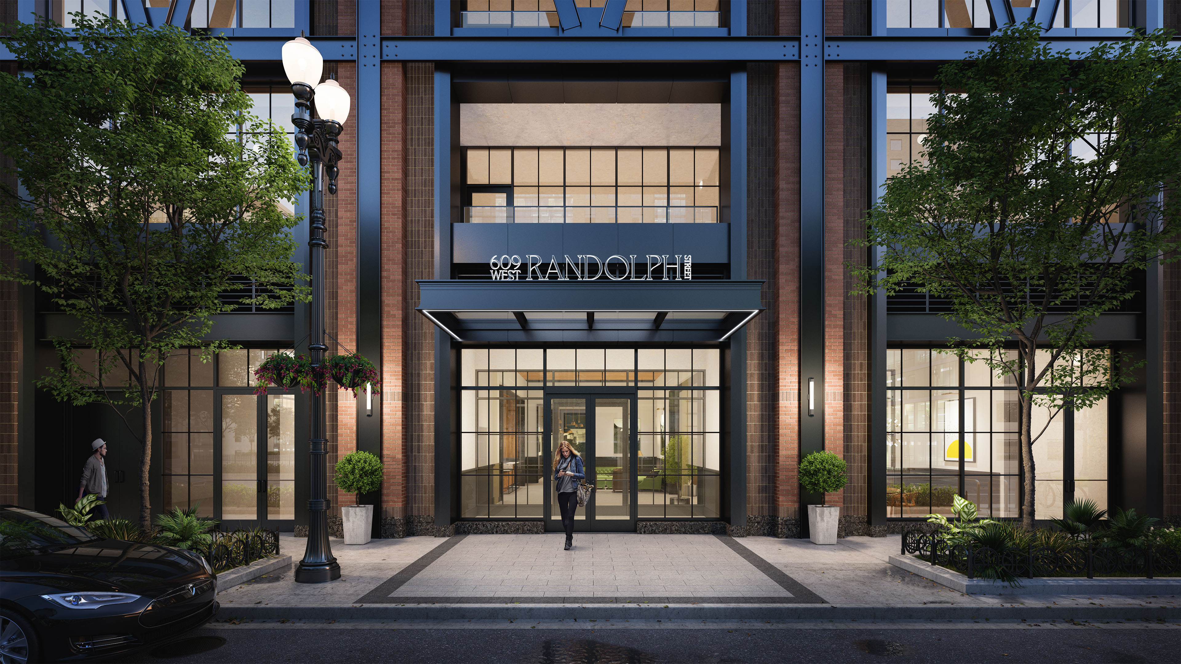609 W. Randolph main entrance and street-level facade