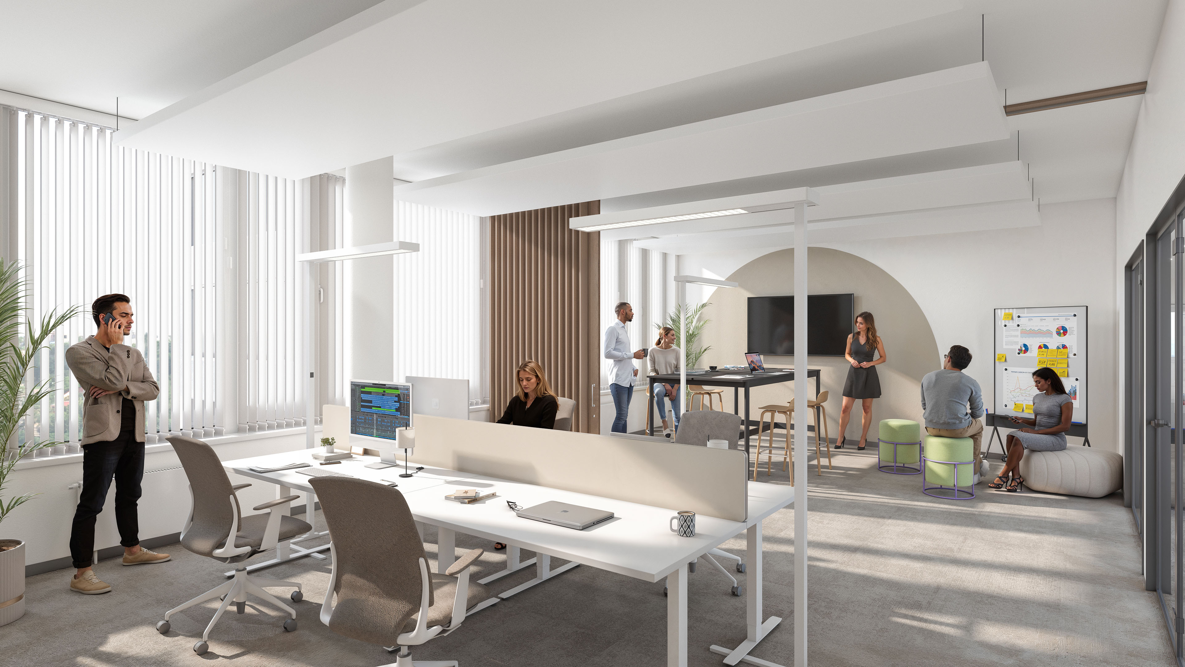Frames modern collaborative office interior in Darmstadt