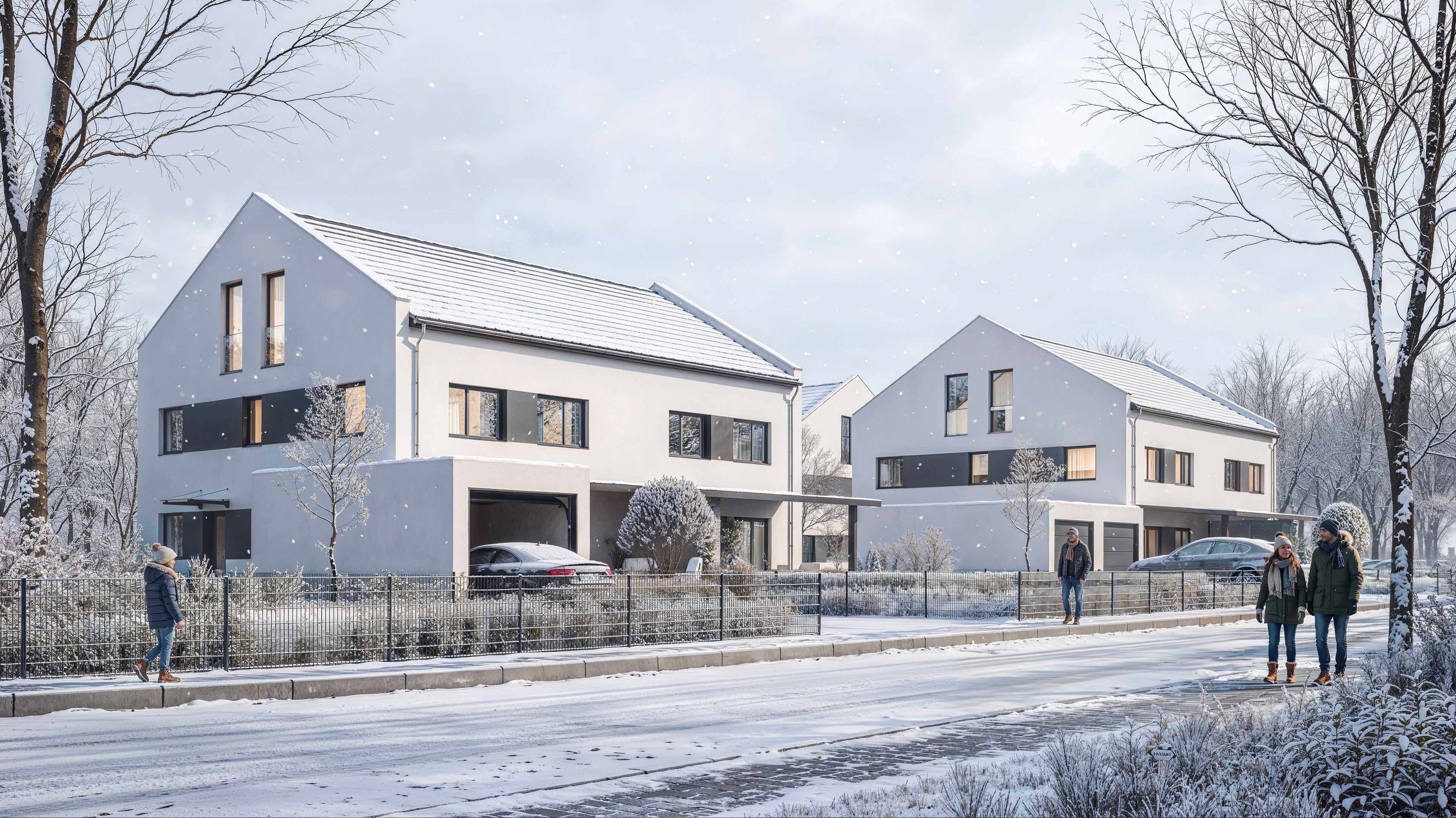 Mamming residential development in winter