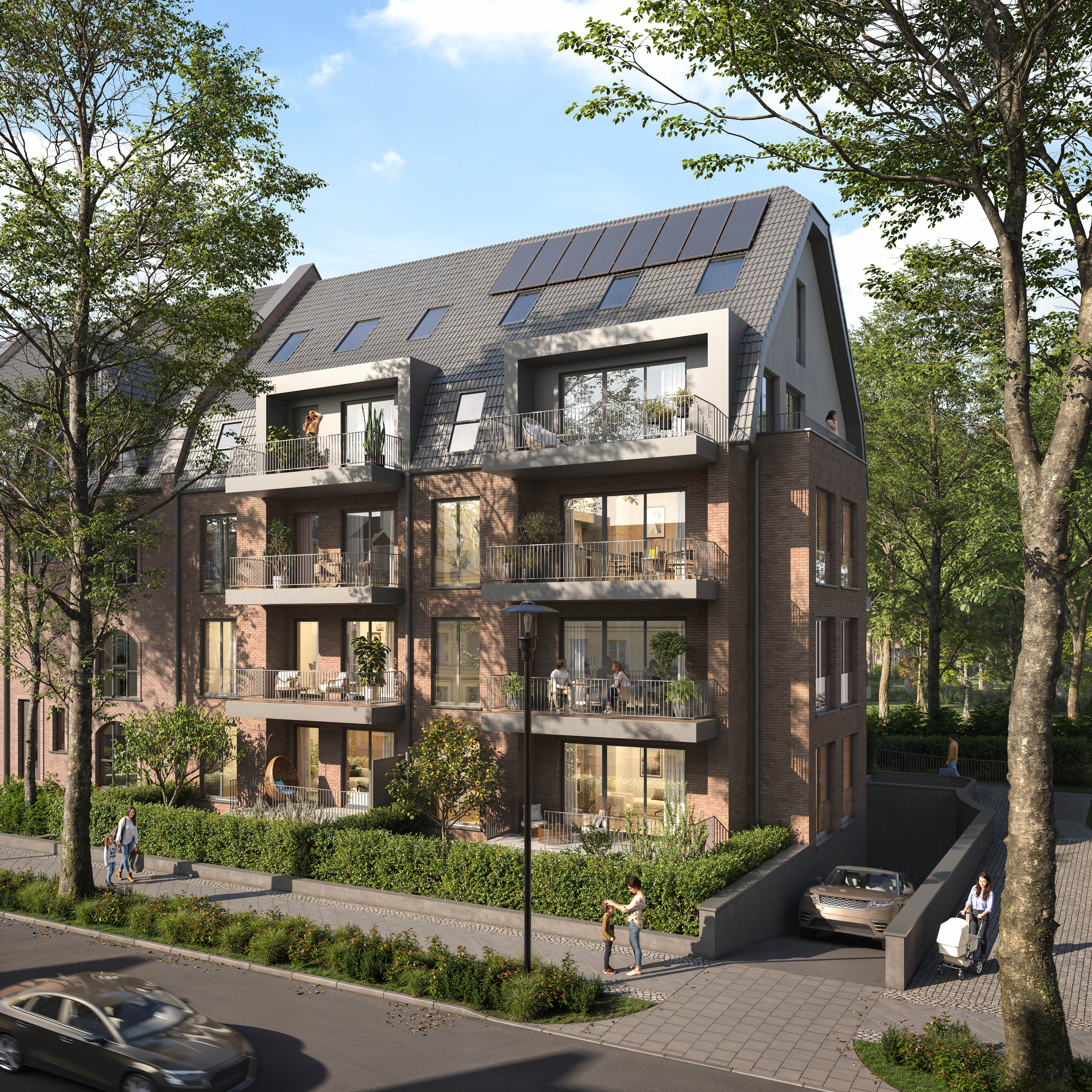 Roonstrasse contemporary residential development in Krefeld