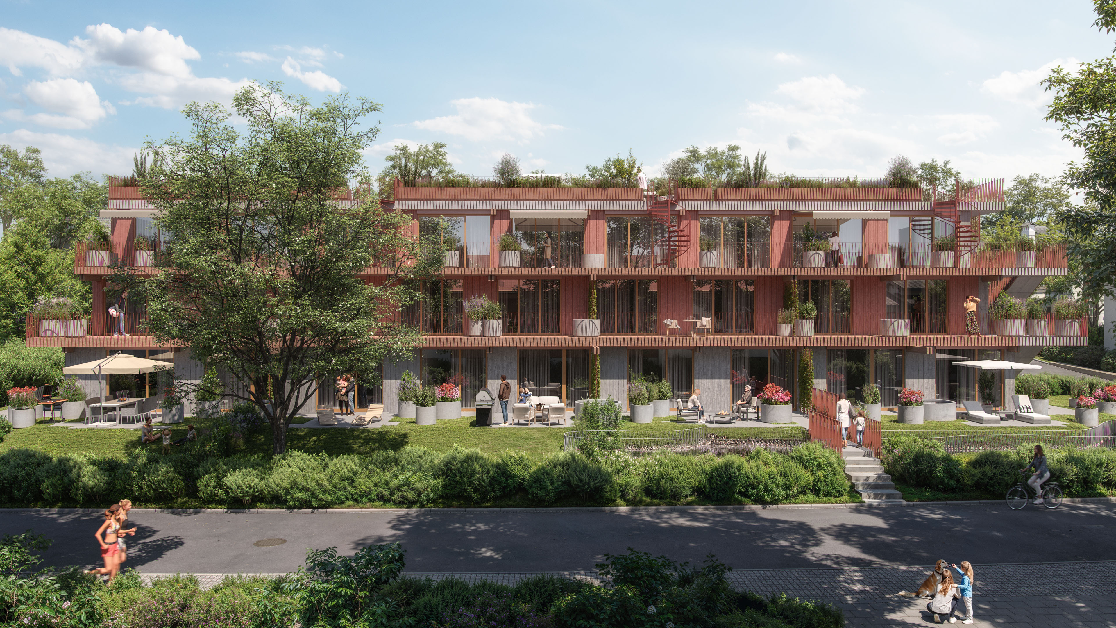 Winterthur residential development exterior visualization in Switzerland